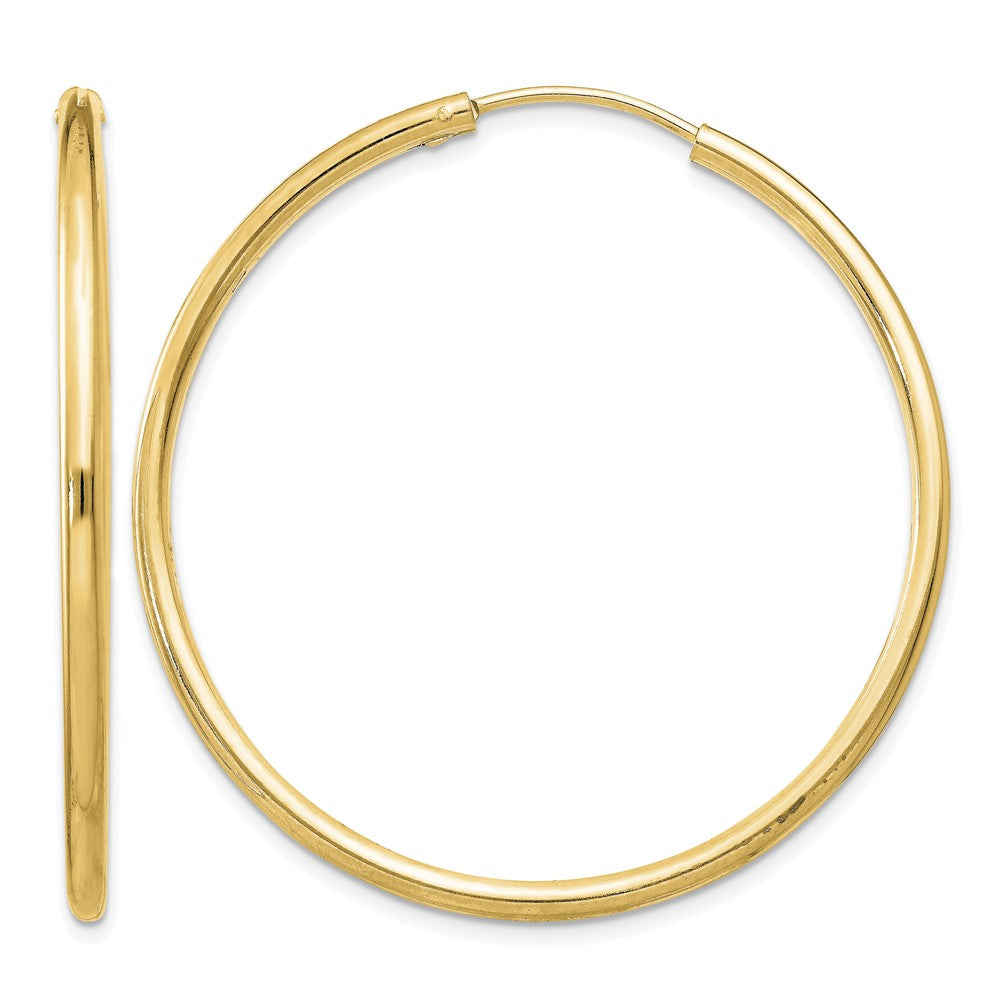 Sterling Silver Flash Gold-plated 2mm Endless Hoop Earrings