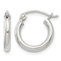 Sterling Silver 2mm Round Hoop Earrings