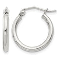 Sterling Silver 2mm Round Hoop Earrings