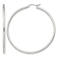 Sterling Silver 2mm Round Hoop Earrings