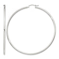Sterling Silver 2mm Round Hoop Earrings