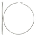 Sterling Silver 2mm Round Hoop Earrings