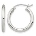 Sterling Silver 2.5mm Round Hoop Earrings