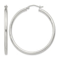 Sterling Silver 2.5mm Round Hoop Earrings
