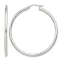 Sterling Silver 2.5mm Round Hoop Earrings