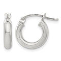 Sterling Silver 3mm Round Hoop Earrings