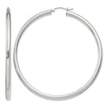 Sterling Silver 3mm Round Hoop Earrings