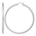 Sterling Silver 3mm Round Hoop Earrings