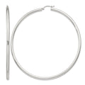 Sterling Silver 3mm Round Hoop Earrings