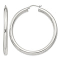 Sterling Silver 4mm Round Hoop Earrings
