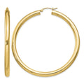 Sterling Silver Flash Gold-plated 4mm Round Hoop Earrings
