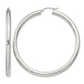 Sterling Silver 4mm Round Hoop Earrings