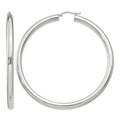 Sterling Silver 4mm Round Hoop Earrings