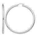Sterling Silver 4mm Round Hoop Earrings
