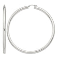 Sterling Silver 4mm Round Hoop Earrings