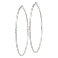 Sterling Silver 2mm Diamond Cut Hoop Earrings