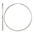 Sterling Silver 2x60mm Endless Hoop Earrings