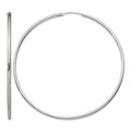 Sterling Silver 2x70mm Endless Hoop Earrings