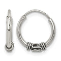 Sterling Silver Antiqued Hoop Earrings