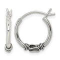 Sterling Silver Antiqued Hoop Earrings