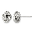 Sterling Silver Rhodium-plated Love Knot Earrings