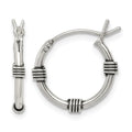 Sterling Silver Antiqued Hoop Earrings