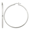 Sterling Silver 2.5x50mm Polished Hoop Earrings