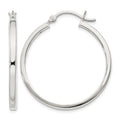 Sterling Silver 2.5x30mm Polished Hoop Earrings