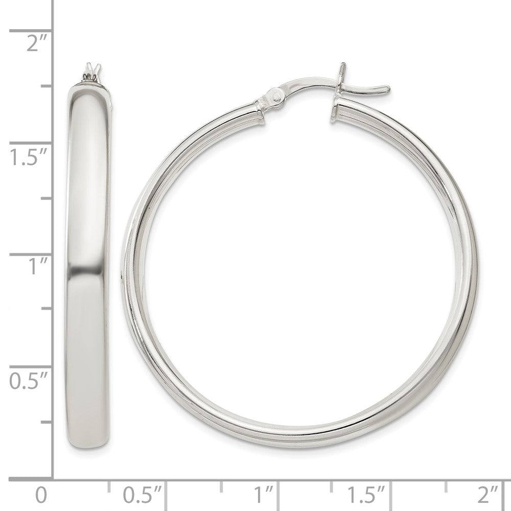 Sterling Silver 5x40mm Hoop Earrings
