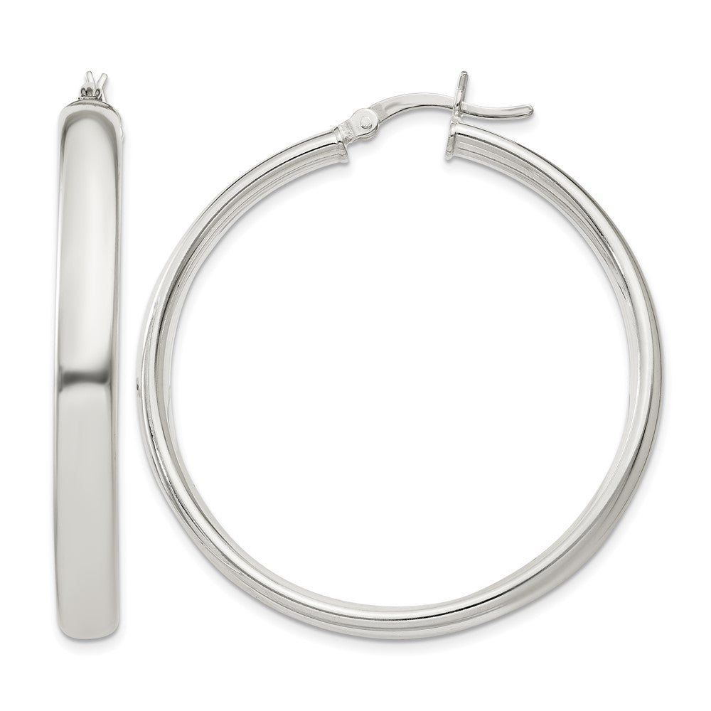 Sterling Silver 5x40mm Hoop Earrings