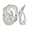 Sterling Silver Polished Fancy S Design Non-Pierced Earrings