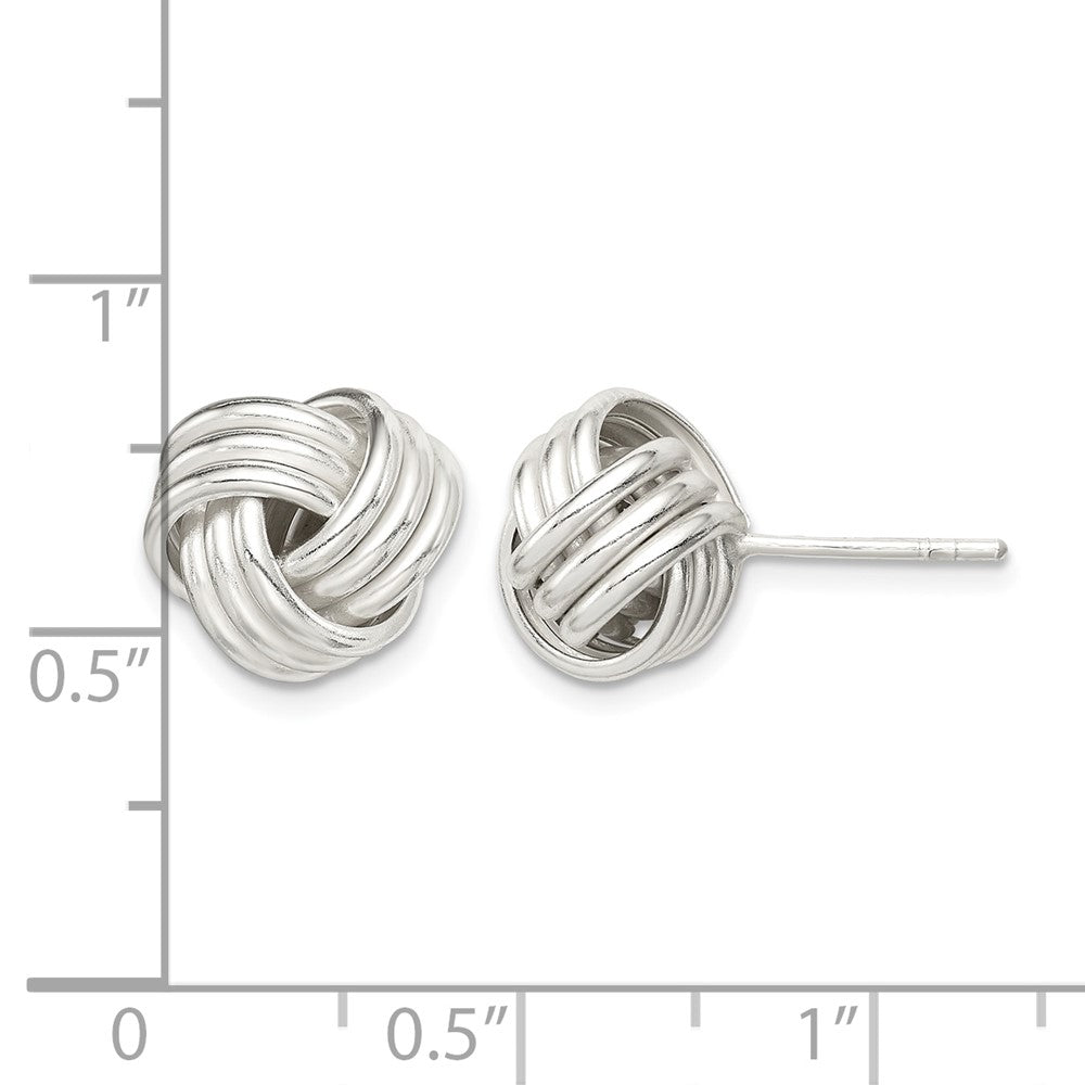 Sterling Silver Twisted Knot Post Earrings