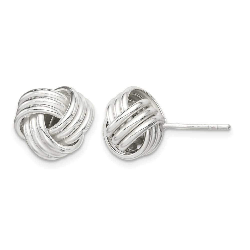 Sterling Silver Twisted Knot Post Earrings