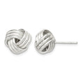 Sterling Silver Twisted Knot Post Earrings