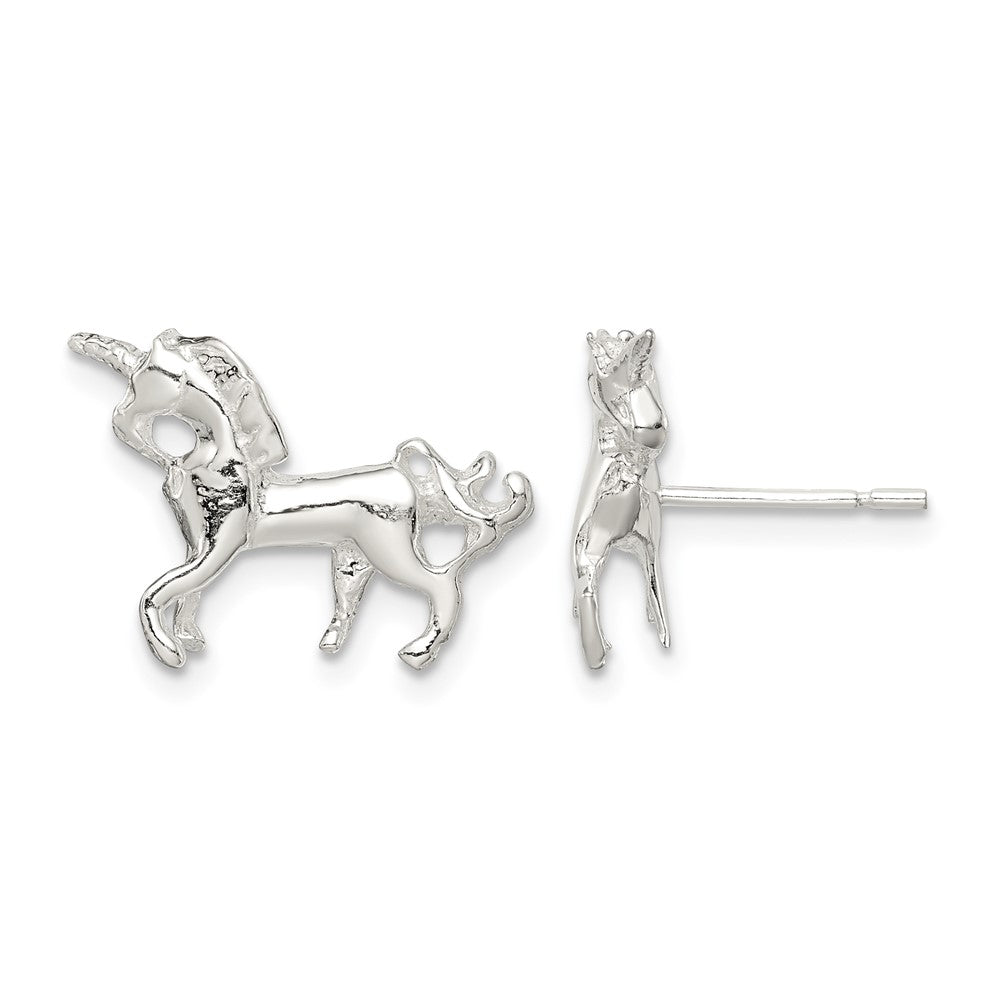 Sterling Silver Unicorn Mini Earrings
