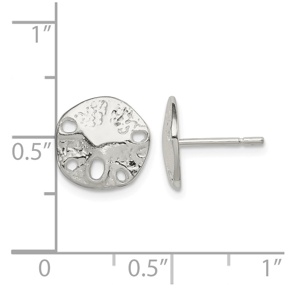 Sterling Silver Sand Dollar Mini Earrings