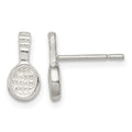 Sterling Silver Tennis Racquet Mini Earrings