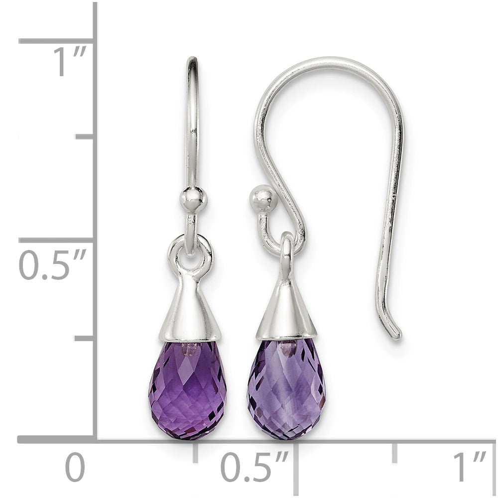 Sterling Silver Amethyst Dangle Earrings