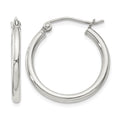 Sterling Silver 2mm Round Hoop Earrings