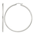 Sterling Silver 2mm Round Hoop Earrings
