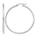 Sterling Silver 2mm Round Hoop Earrings