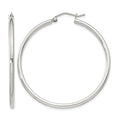 Sterling Silver 2mm Round Hoop Earrings