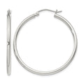 Sterling Silver 2mm Round Hoop Earrings