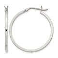 Sterling Silver 1.5x30mm Hoop Earrings