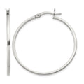 Sterling Silver 1.5x35mm Hoop Earrings