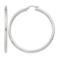 Sterling Silver 3mm Round Hoop Earrings