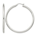 Sterling Silver 3mm Round Hoop Earrings