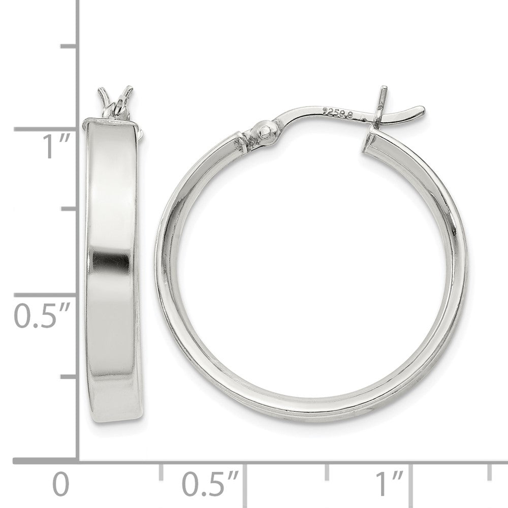 Sterling Silver 4.25x25Hoop Earrings