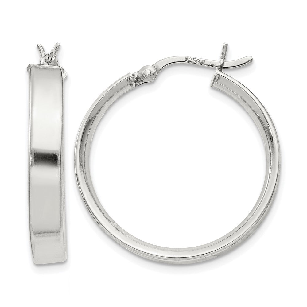 Sterling Silver 4.25x25Hoop Earrings