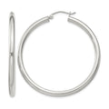 Sterling Silver 3mm Round Hoop Earrings